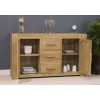 Trend Solid Oak Furniture Large 3 Drawer 2 Door Sideboard